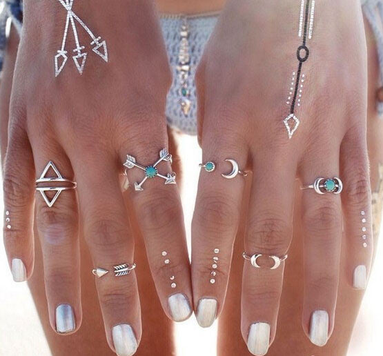 Rings Arrows Moon Lucky Rings Set